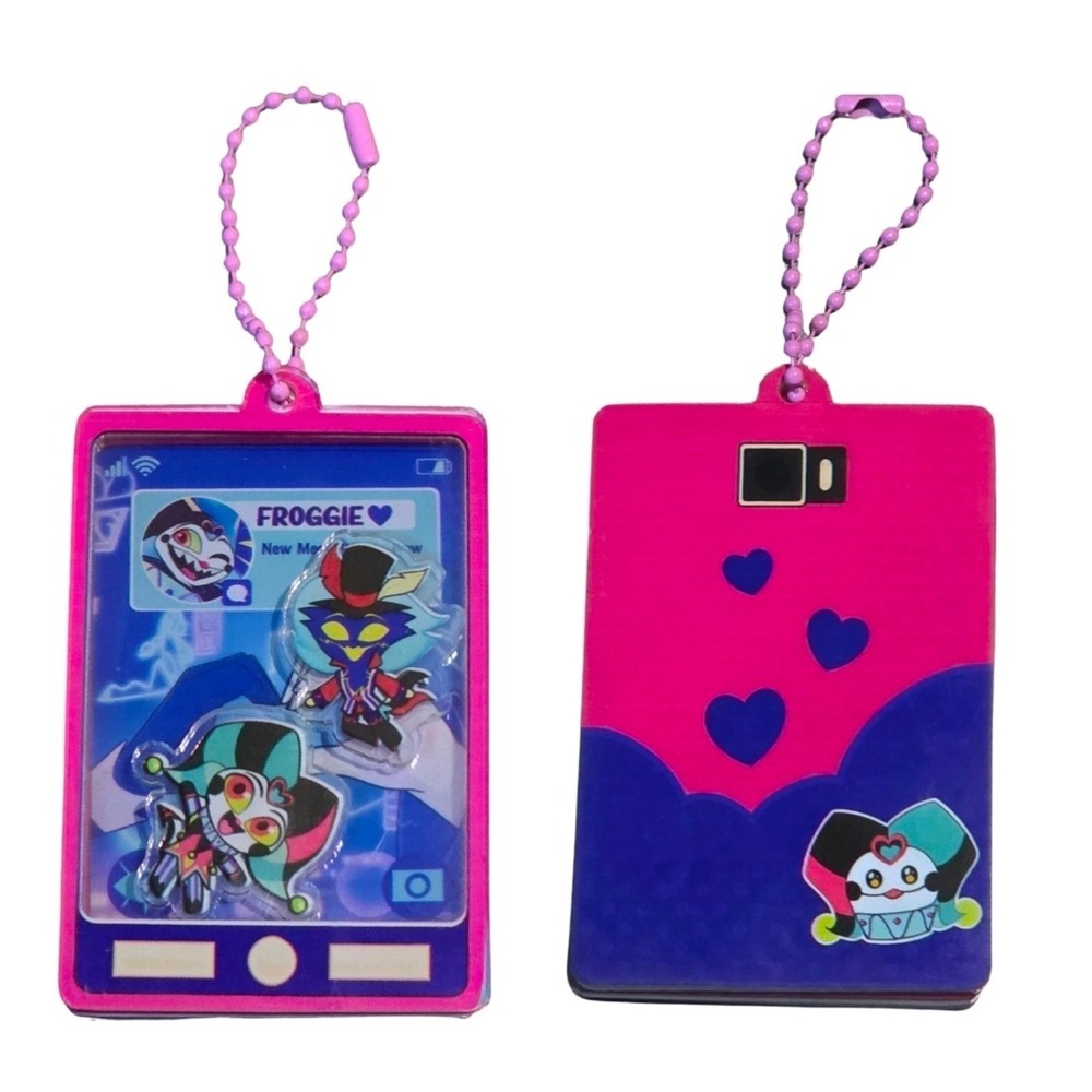 Fizzarolli and Asmodeus Shaker Charm Keychain Helluva Boss Fizz & Oz Cell‎ Phone